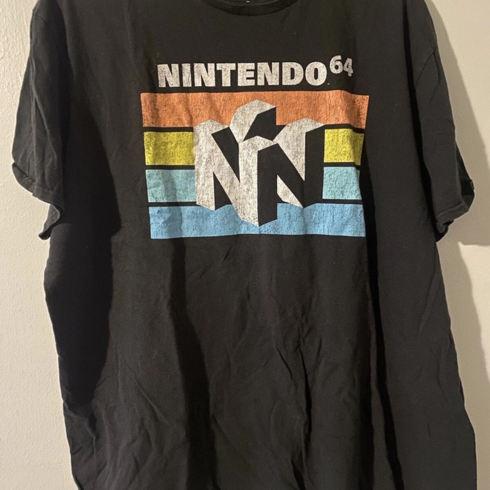 Nintendo Black T-Shirt with Retro Logo